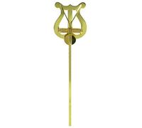 GEWA Porta spartiti da marcia - Ottone - Piccola Lira - 2 Pulsanti - Lunghezza asta 14cm