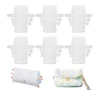 letuxaamz Fogli Rete Plastica per Borse - Set Pellicole Plastica Rete Ricamo Tessuto Progetti Uncinetto Lavori Ricamo Così Come Maglia Tela Borse Fatte a Mano/Tracolla/DIY (6 Pezzi, Bianco)