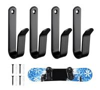 letuxaamz Porta Sci da Muro per Skateboard, Porta Snowboard Parete, Sci Ponte Portasci, Snowboard Accessori Gancio Muro, Gancio Riporre Le Tavole, Longboard, Wakeboard E Pattini Rotelle, 2 Paia