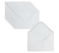 Leucasa 100 Pezzi Buste Lettere B6-17,5X13cm 130 g/m²Bianco Buste Matrimonio con Colla Umidaper Biglietti d'auguri, Matrimonio, Laurea, Doccia per Bambini, Feste, Inviti