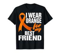 Leucemia Awareness Wear Orange Ribbon My Best Friend Support Maglietta