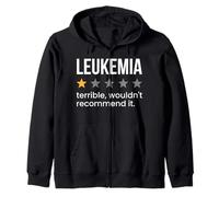 Leucemia Valutazione a una stella Divertente sopravvissuto alla consapevolezza della leucemia Felpa con Cappuccio