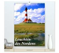 Leuchten des Nordens (hochwertiger Premium Wandkalender 2026 DIN A2 hoch), Kunstdruck in Hochglanz: Leuchttürme von der Elbe bis zur Nord- und Ostsee