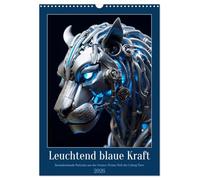 Leuchtend blaue Kraft (Wandkalender 2026 DIN A3 hoch), CALVENDO Monatskalender: Das blaue Leuchten der Science Fiction Zukunft