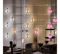 Leuchtkette Catena Luci Decorative LED Batteria Natale 100x Sfere Colorato