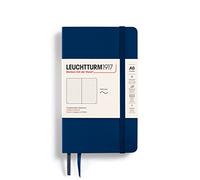 LEUCHTTURM1917 349304 Taccuini Pocket A6, Copertina morbida, 123 pagine numerate, Puntini, Blue Mare
