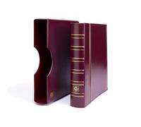 Leuchtturm 300787 Album per Monete Grande - Raccoglitore ad Anelli per l'autoprogettazione in Design Classico - Incluso Astuccio - Rosso