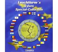 Leuchtturm 302574 Album per monete PRESSO - 2-Euro Special-Collection - 57 scomparti per monete da 2-EUR - incl. set di adesivi con bandiera