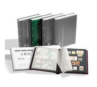 Leuchtturm 306438 Album per la Raccolta dei francobolli Comfort - DIN A4, 64 Pagine, Strisce di Vetro, Copertina Imbottita - Verde
