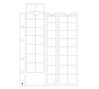 Leuchtturm Portamonete Optima Euro 308740 – 50 scomparti trasparenti – Confezione 5