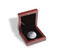 Leuchtturm 309490 Cofanetto per Monete VOLTERRA - Scomparti Rotondi per 1 Moneta Fino a 41 mm Ø - Color Mogano