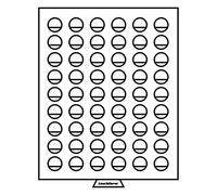 Leuchtturm 309858 MB Cofanetto per Monete 26 mm Ø - 54 Scomparti Rotondi per Monete da 2 Euro - Color Fumo