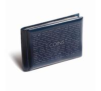 Leuchtturm 314775 Album Tascabile Route per 48 Monete Fino a 33 cm di Diametro - Formato Orizzontale 150 x 105 mm, Copertina Blu