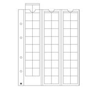 Leuchtturm 315033 Manicotti per Monete Optima 20, 54 Scomparti Trasparenti per Monete Fino a 20 mm di Diametro - Confezione da 5