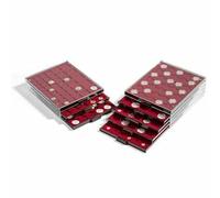 Leuchtturm 315905 MB Cofanetto per Monete 35 x 35 mm - Scomparti Quadrati per Monete da Collezione tedesche da 10/20 Euro, 10 DM, Krugerrand, Pepite