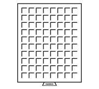 Leuchtturm 316663 MB Cofanetto per Monete 24 x 24 mm - Scomparti Quadrati per 50 centesimi di Euro, 1 Euro, Weimar, 1 sterlina, Quarti di Dollaro USA, Nichel USA