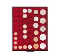 Leuchtturm 316902 MB Scatola per Monete di Varie Dimensioni - Scomparti Quadrati per Monete Varie - Colore Fumo