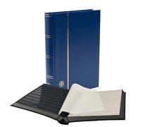 Leuchtturm 327853 Album per collezionisti di francobolli - Stock-Book Basic - 64 pagine DIN A4 nere - non imbottito, blu