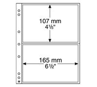 Leuchtturm 338575 Portamonete NUMIS 2C - 2 Scomparti per Banconote e Cartoline - Dimensioni Scomparto 165 x 107 mm - Confezione da 10 Pezzi
