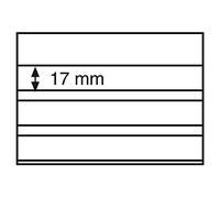 Leuchtturm 341464 Cartoncini per francobolli con Foglio di Copertura - 3 Strisce in PVC Trasparente - 148 x 105 mm - Confezione da 100 pz.
