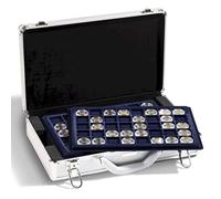 Leuchtturm 343105 Portamonete CARGO L 6 - Incl. 6 vaschette per 240 monete fino a 33 mm di Ø, ad es. monete da 2 euro - 407 x 95 x 245 mm