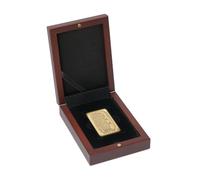 Leuchtturm 368375 Astuccio per Monete Volterra per 1x lingotto d'oro 250 g - Aspetto Legno di Mogano - 120 x 90 x 34 mm