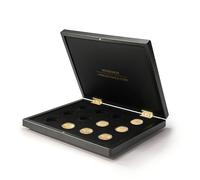 Leuchtturm 368468 Astuccio per Monete VOLTERRA Uno per 12 Monete d'oro Sovereign, Gran Bretagna - 252 x 205 x 31 mm, Aspetto Legno, Velluto