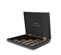 Leuchtturm 368472 Cofanetto per Monete Volterra Uno per 30 Monete d'oro Britannia da 1 oz. - 305 x 245 x 30 mm, Aspetto Legno Nero