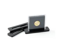 Leuchtturm Portamonete QUADRUM,10 pezzi, nero