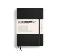 LEUCHTTURM1917 300612 Taccuini Medium A5, Copertina rigida, 251 pagine numerate, Nero, Righe