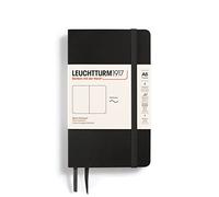 LEUCHTTURM1917 305477 Taccuini Pocket A6, Copertina morbida, 123 pagine numerate, Bianco, Nero