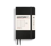 LEUCHTTURM1917 311346 Taccuini Pocket A6, Copertina morbida, 123 pagine numerate, Puntini, Nero