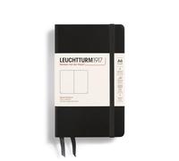 LEUCHTTURM1917 317257 Taccuini Pocket A6, Copertina rigida, 187 pagine numerate, Nero, Bianco