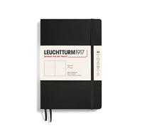 LEUCHTTURM1917 318651 Taccuini Medium A5, Copertina morbida, 123 pagine numerate, Nero, Bianco