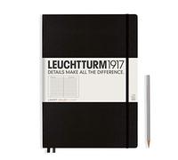 LEUCHTTURM1917 327150 Taccuini Master Classic A4+, Copertina rigida, 235 pagine numerate, Nero, Righe