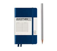 LEUCHTTURM1917 342918 Taccuini Pocket A6, Copertina rigida, 187 pagine numerate, Blue Mare, Righe