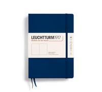 LEUCHTTURM1917 342924 Taccuini Medium A5, Copertina rigida, 251 pagine numerate, Blue Mare, Bianco
