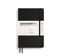LEUCHTTURM1917 358292 Taccuini Paperback B6+, Copertina morbida, 123 pagine numerate, Bianco, Nero