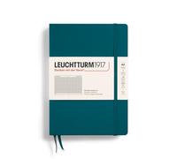 LEUCHTTURM1917 359693 Taccuini Medium A5 Copertina rigida, 251 pagine numerate, Quadretti, Pacific Green