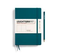 LEUCHTTURM1917 359698 Taccuini Medium A5 Copertina rigida, 251 pagine numerate, Bianco, Pacific Green
