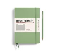 LEUCHTTURM1917 361583 Taccuini Medium A5, Copertina rigida, 251 pagine numerate, Sage, Quadretti