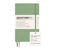 LEUCHTTURM1917 361590 Taccuini Medium A5, Copertina morbida, 123 pagine numerate, Sage, Righe