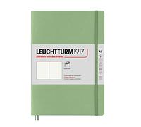 LEUCHTTURM1917 Quaderno medio 361592 (A5), copertina morbida, 123 pagine numerate, verde salvia, puntinato
