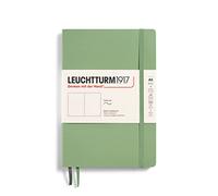 LEUCHTTURM1917 361593 Taccuini Medium A5, Copertina morbida, 123 pagine numerate, Sage, Bianco