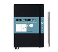 LEUCHTTURM1917 362362 Quaderni da disegno Medium A5, Copertina rigida, 112 Seiten 150 g/m², Nero