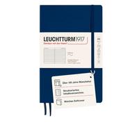 LEUCHTTURM1917 362840 Taccuini Medium A5, Copertina morbida, 123 pagine numerate, Blue Mare, Righe