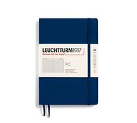 LEUCHTTURM1917 362840 Taccuini Medium A5, Copertina morbida, 123 pagine numerate, Blue Mare, Righe