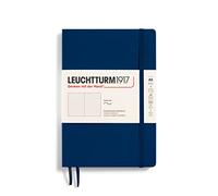 LEUCHTTURM1917 362850 Taccuini Medium A5, Copertina morbida, 123 pagine numerate, Blue Mare, Puntini