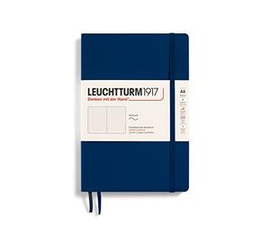 LEUCHTTURM1917 362850 Taccuini Medium A5, Copertina morbida, 123 pagine numerate, Blue Mare, Puntini