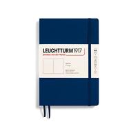 LEUCHTTURM1917 362864 Taccuini Medium A5, Copertina morbida, 123 pagine numerate, Blue Mare, Bianco